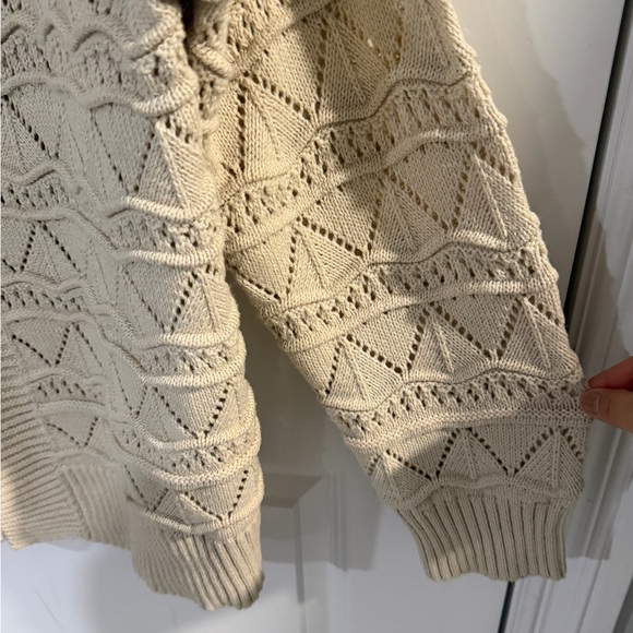 Frye Cream Open-Knit Cardigan - Picture 4 of 6
